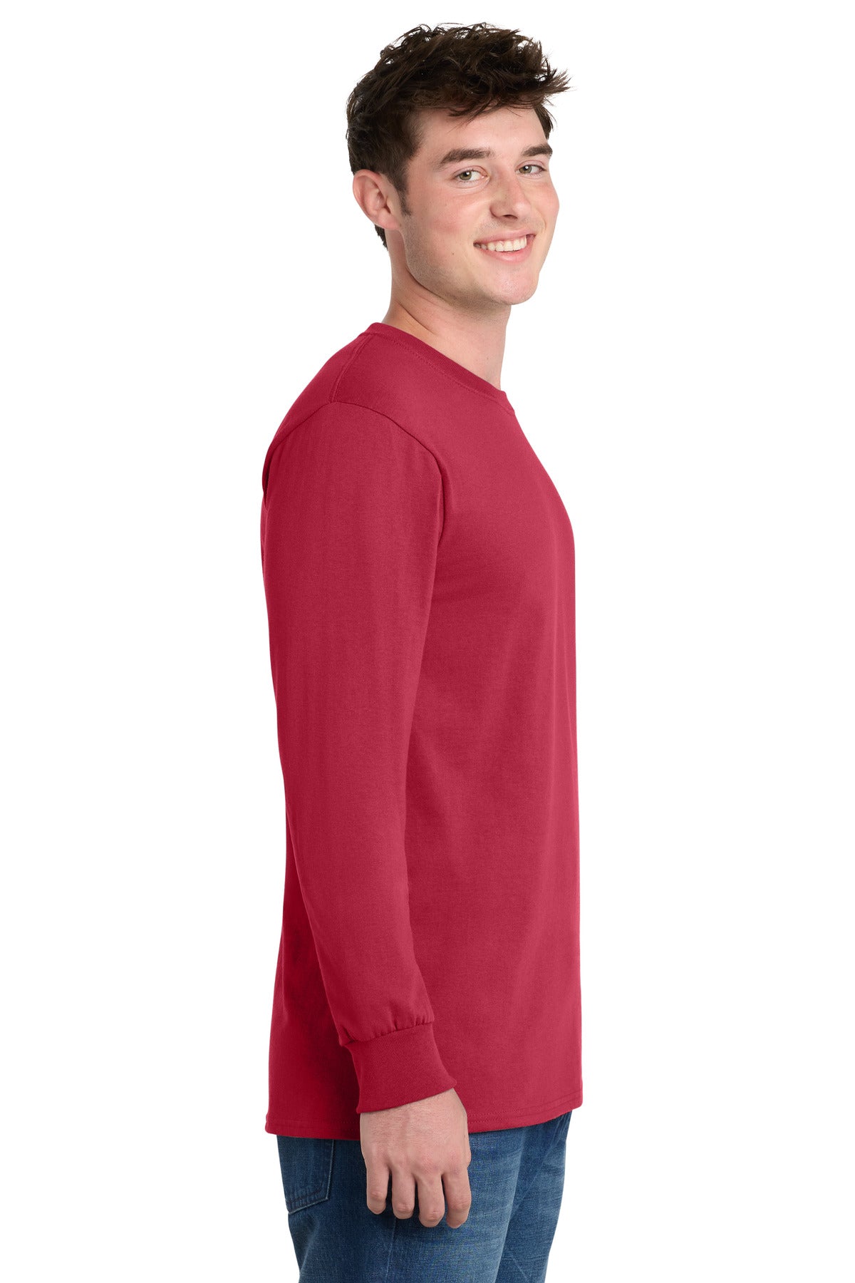 Red Port & Co Long Sleeve Essential Tee. PC61LS