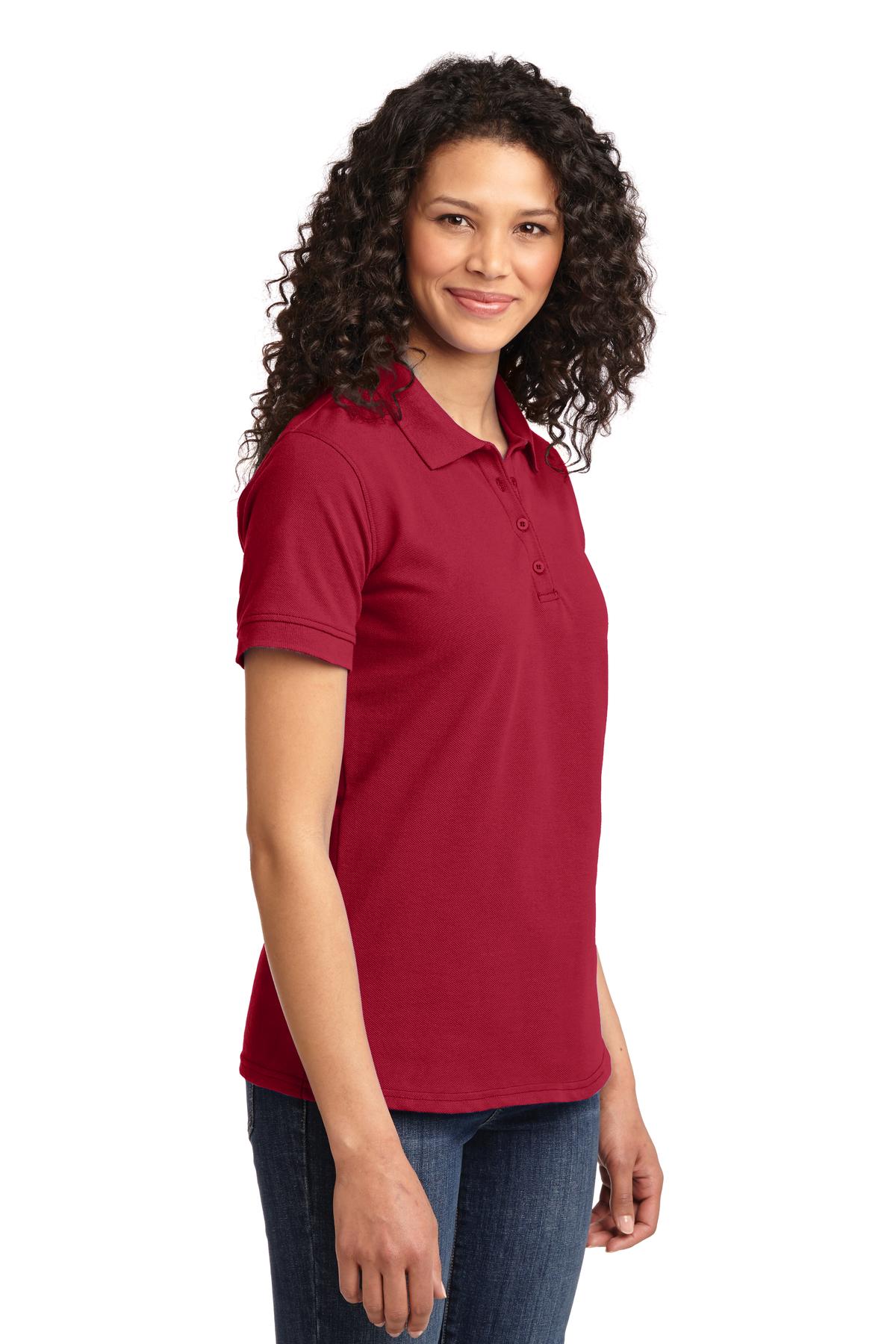 Red Port & Co Women's Core Blend Pique Polo. LKP155