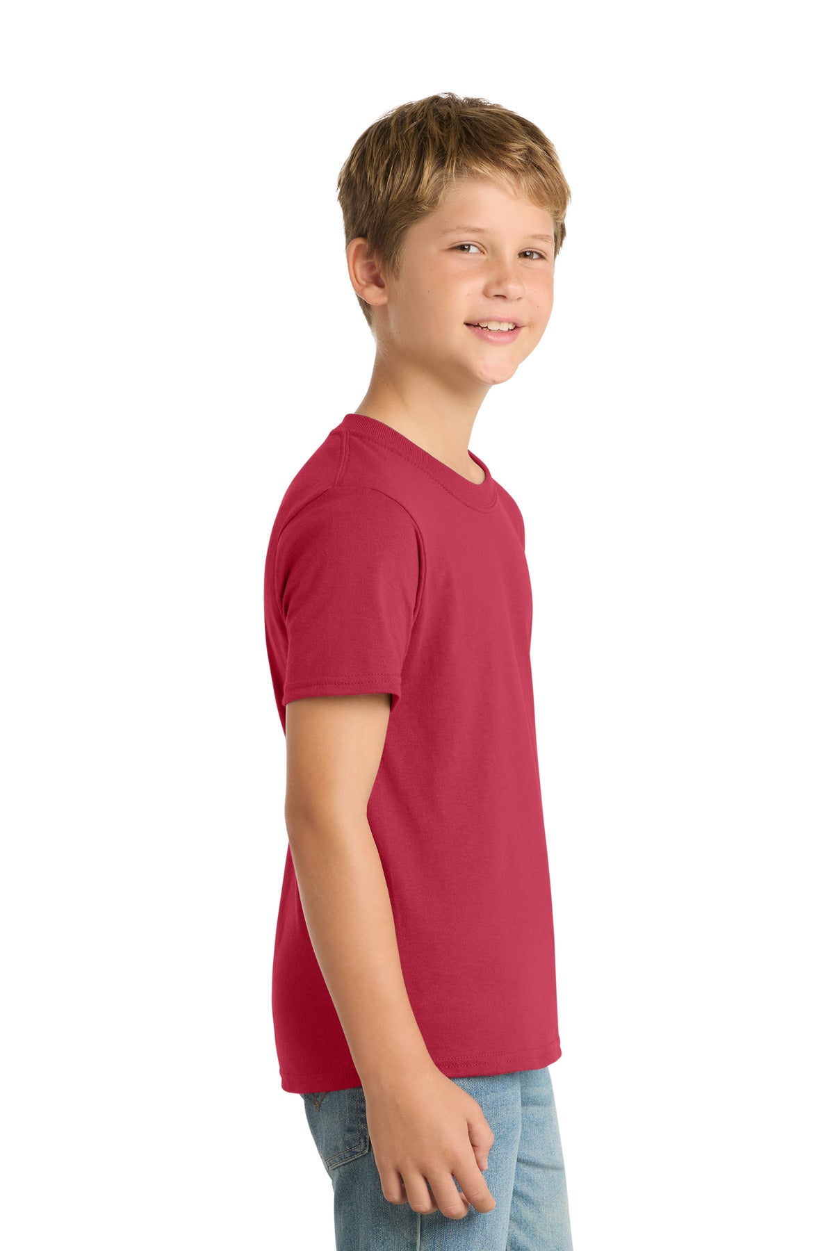 Red Port & Co Youth Core Blend Tee. PC55Y