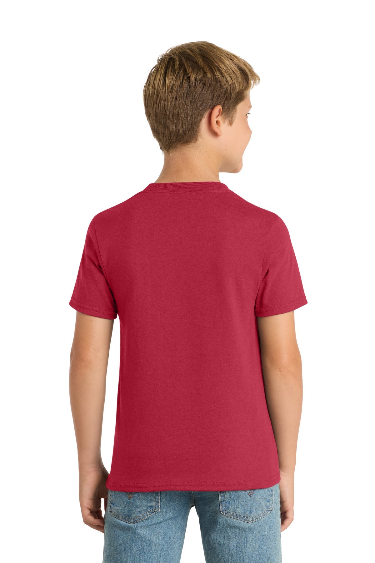 Red Port & Co Youth Core Blend Tee. PC55Y