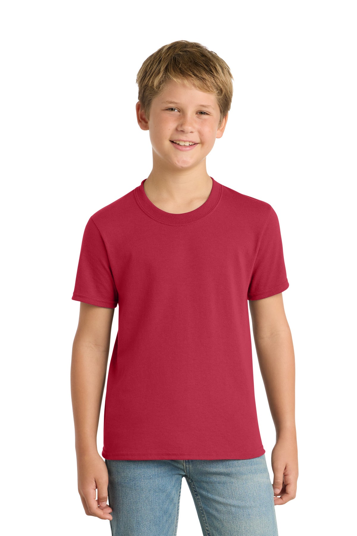 Red Port & Co Youth Core Blend Tee. PC55Y