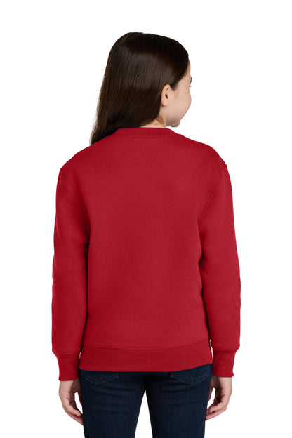 Red Port & Co Youth Core Fleece Crewneck Pocket Sweatshirt PC78YPKT