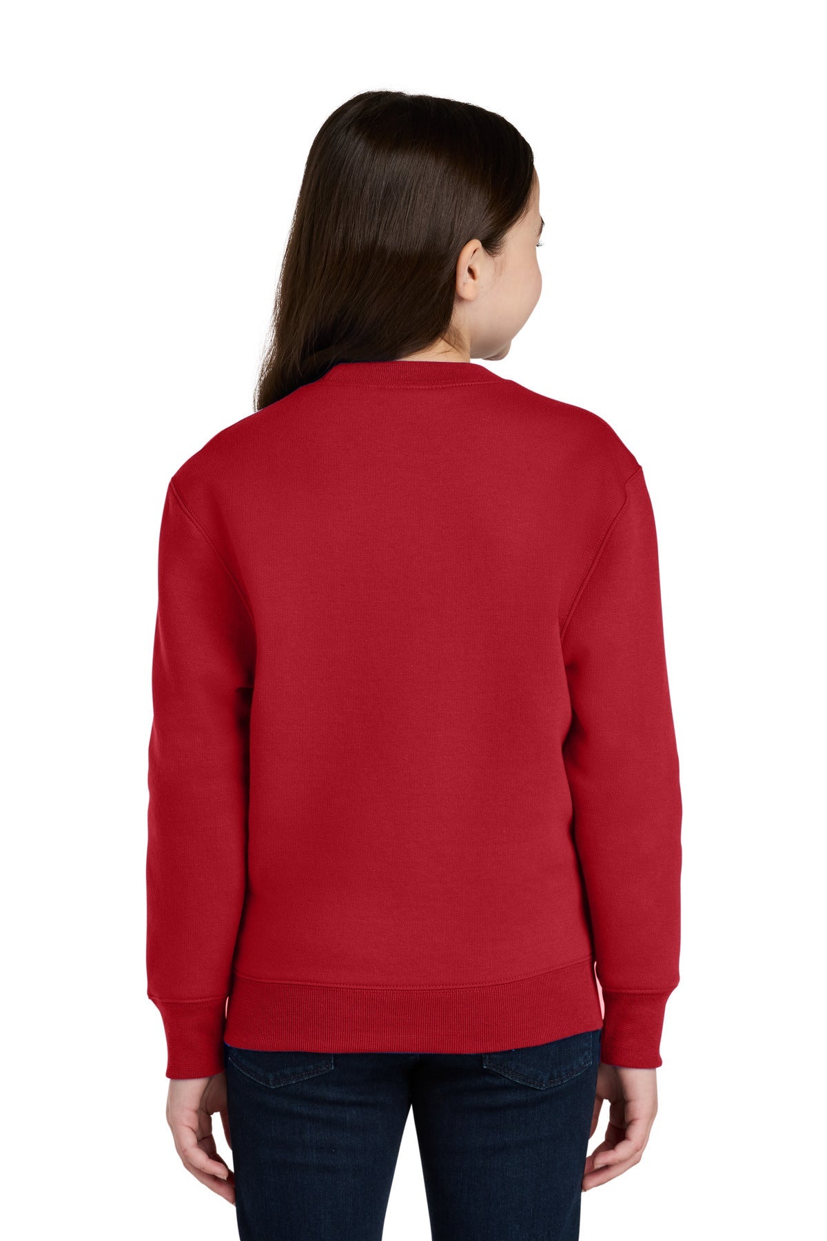 Red Port & Co Youth Core Fleece Crewneck Pocket Sweatshirt PC78YPKT