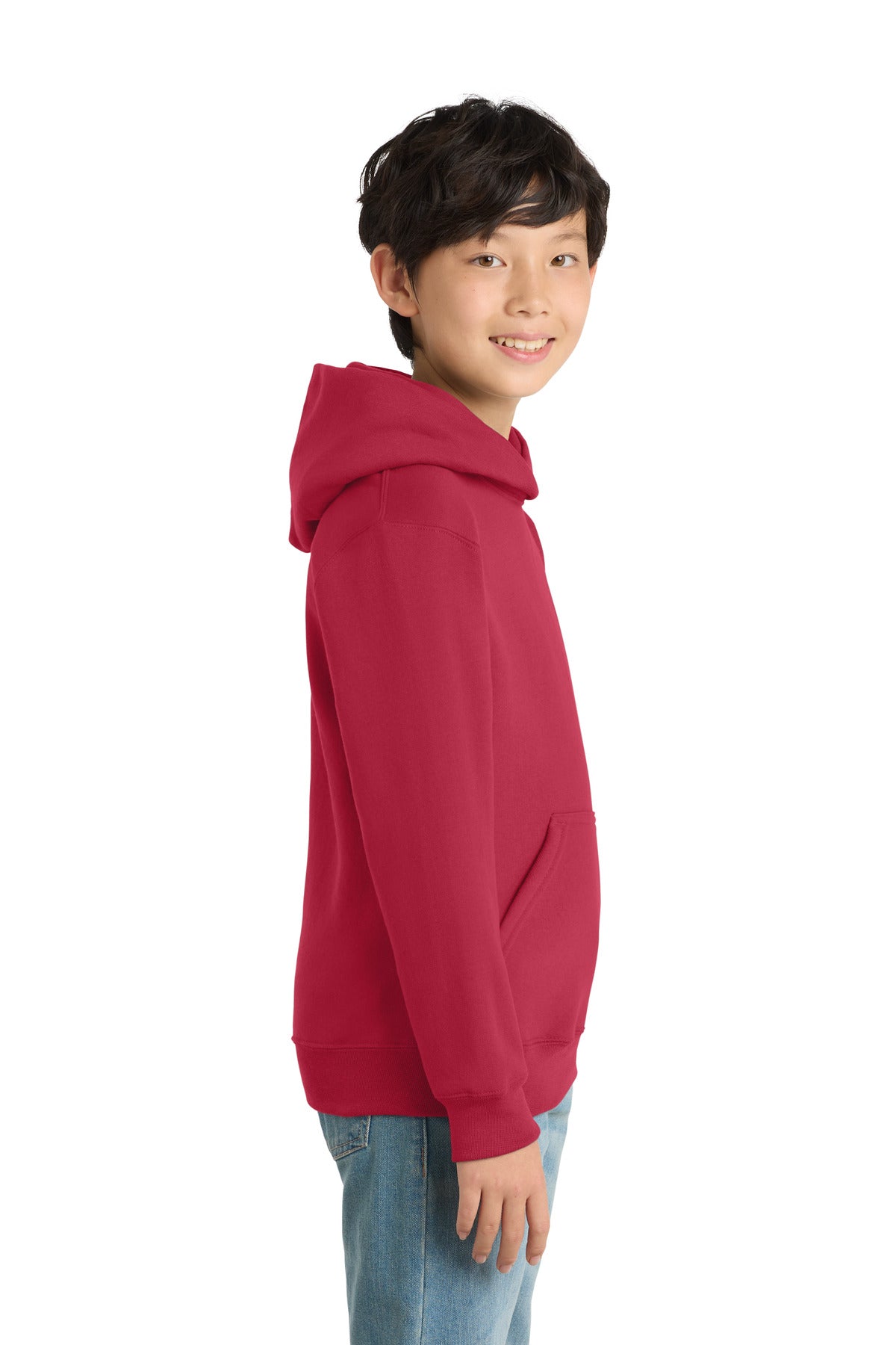 Red Port & Co Youth Core Fleece Pullover Hooded Sweatshirt. PC90YH