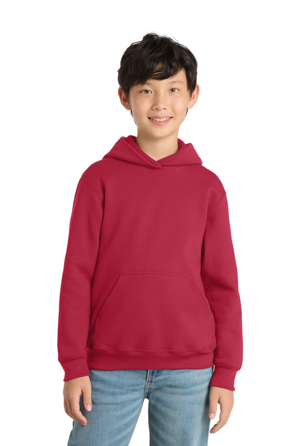 Red Port & Co Youth Core Fleece Pullover Hooded Sweatshirt. PC90YH