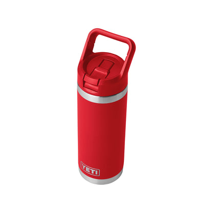 Red-Rescue Rambler® 18 oz Water Bottle with Color-Matched Straw Cap plain