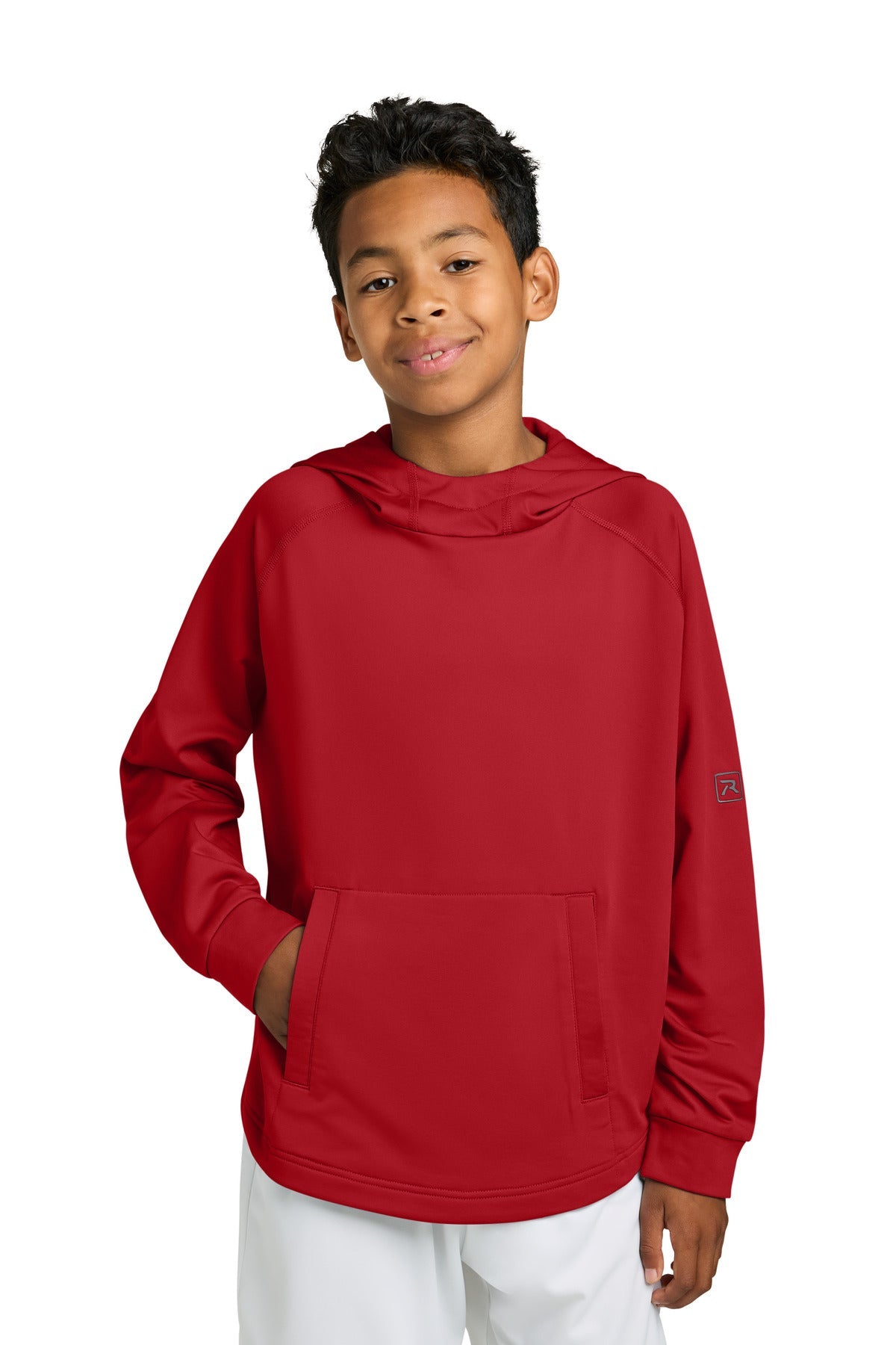 Red Richardson Youth Charge Performance Fleece Long Sleeve Hoodie RY7200LSH