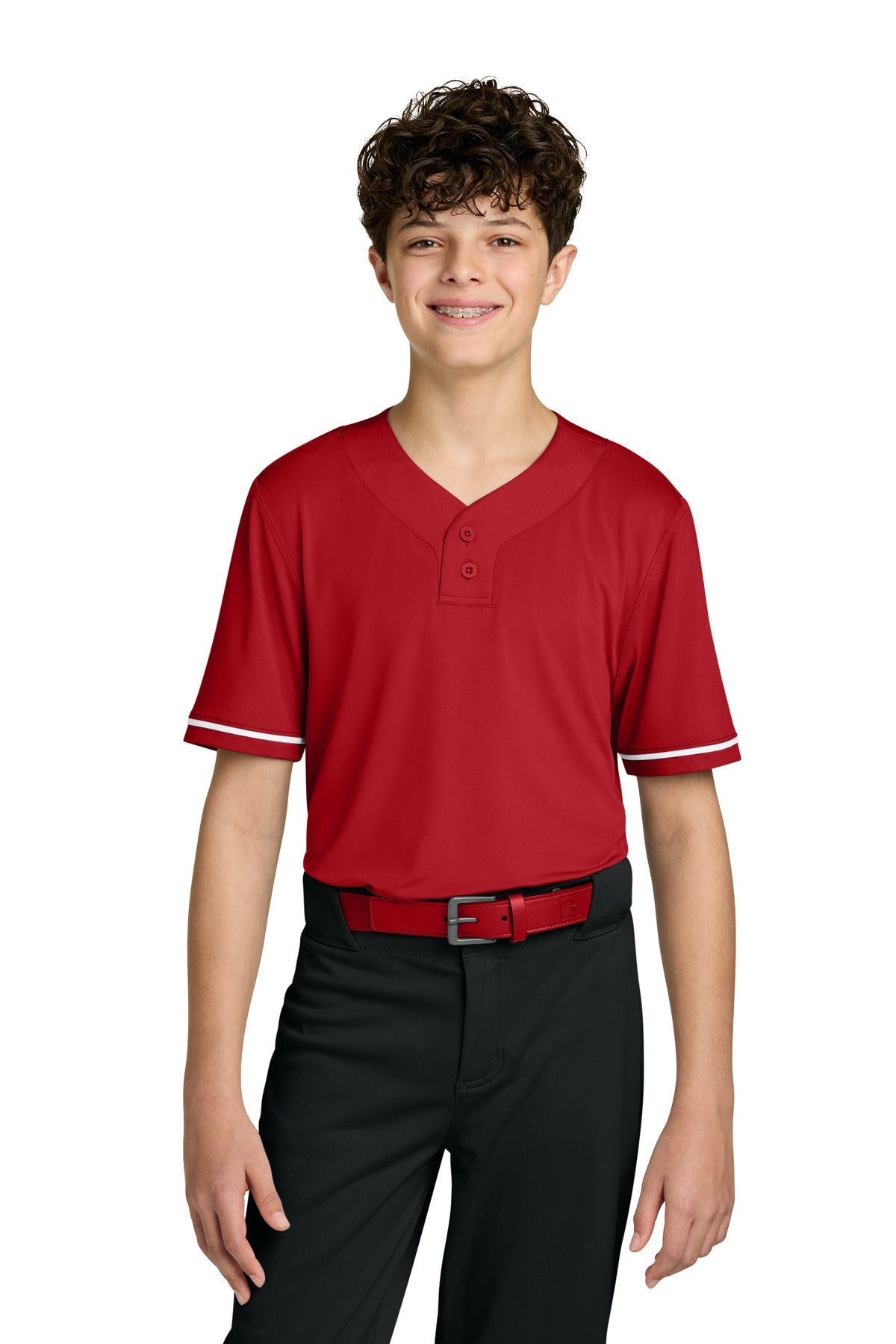 Red Richardson Youth Select 2-Button Baseball Jersey RY7910