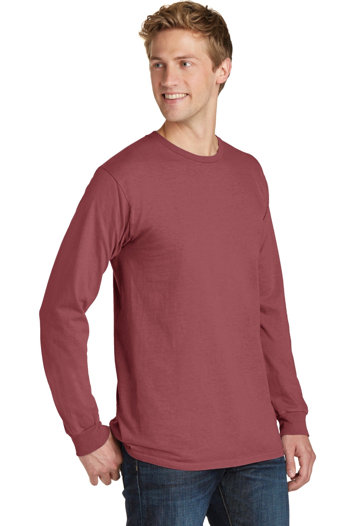 Red Rock Port & Co Beach Wash Garment-Dyed Long Sleeve Tee PC099LS