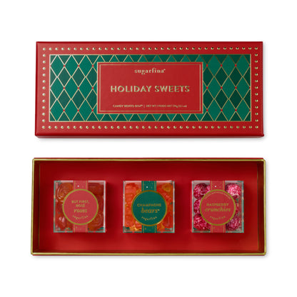 Red Sugarfina Holiday 3PC Candy Bento Box plain
