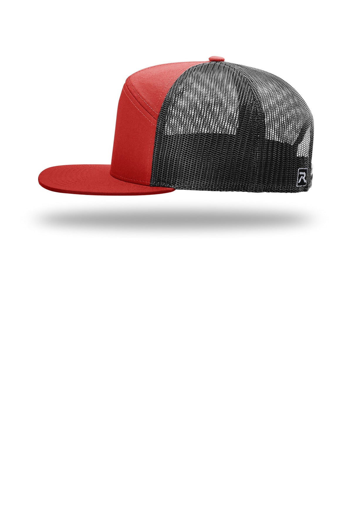 Red/Black Richardson 7-Panel Trucker 168