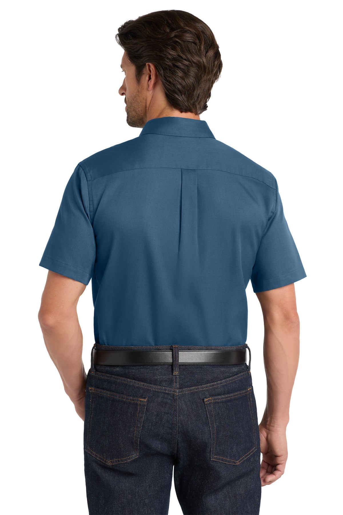RgttaBlue Port Authority Short Sleeve SuperPro React Twill Shirt. W809