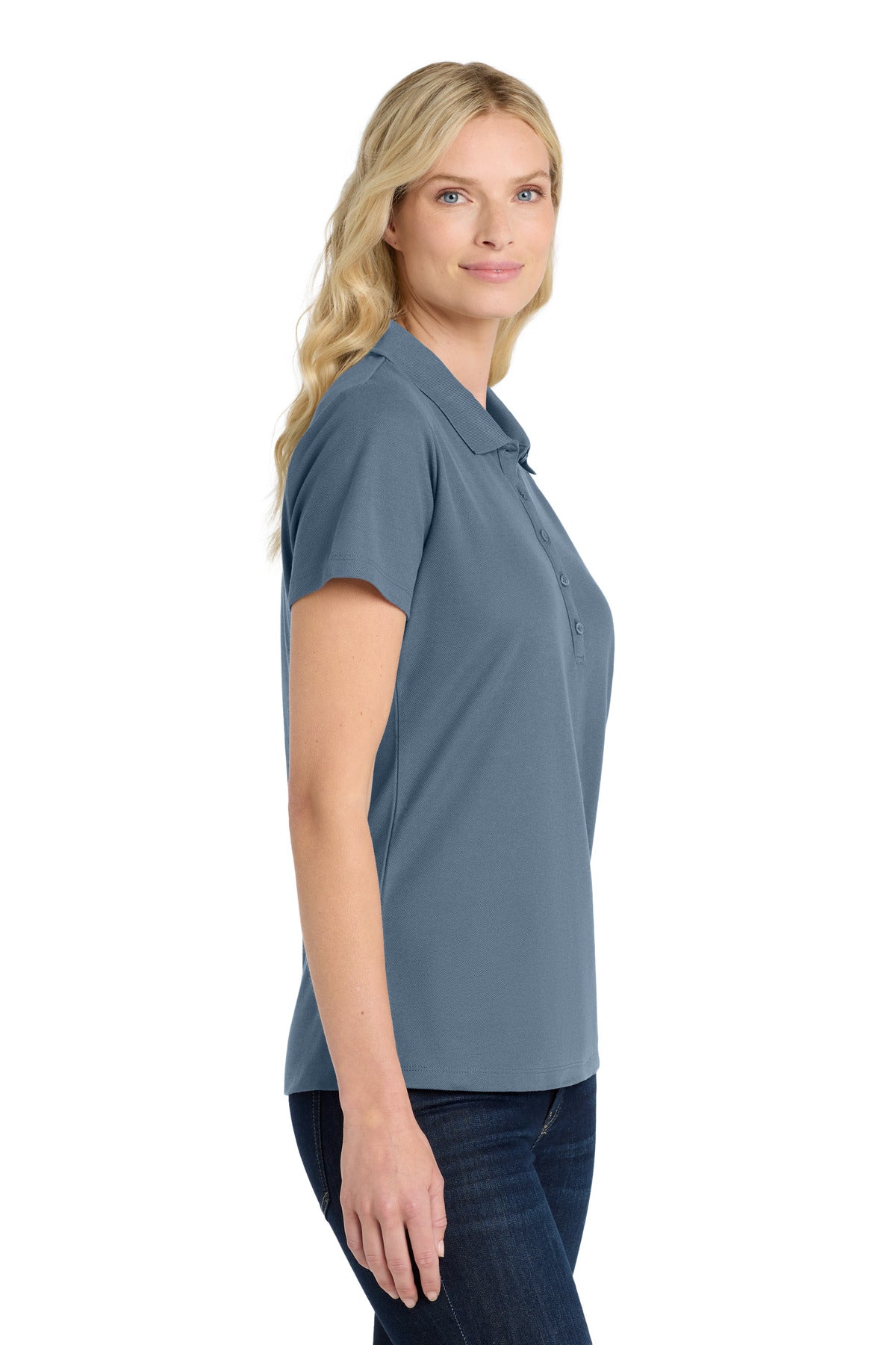 RgttaBlue Port Authority Women's SuperPro React Polo. LK810