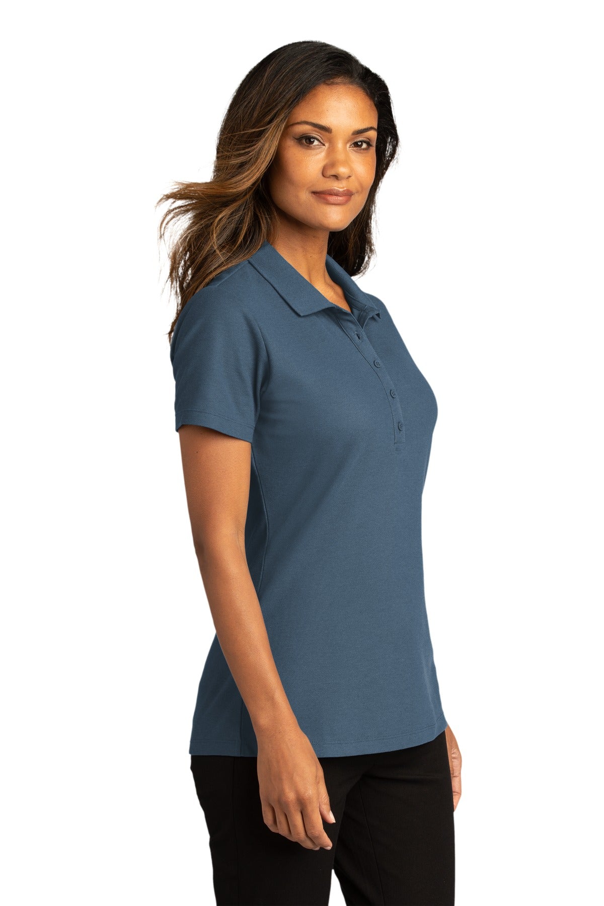 RgttaBlue Port Authority Women's SuperPro React Polo. LK810