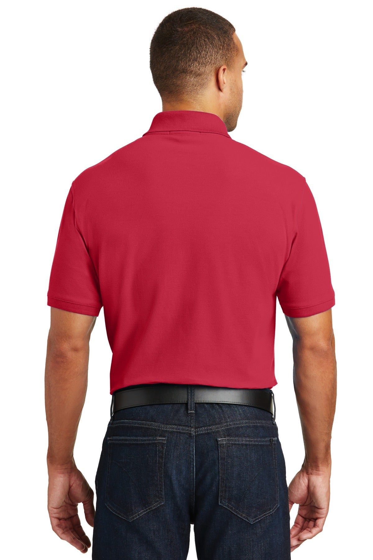 Rich Red Port Authority Core Classic Pique Polo. K100