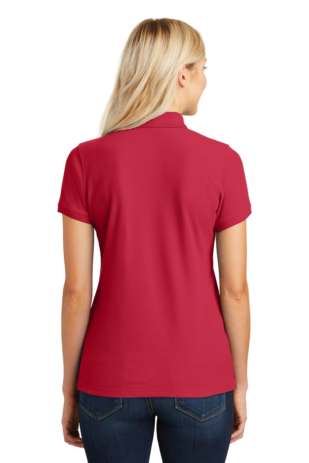 Rich Red Port Authority Women's Core Classic Pique Polo. L100