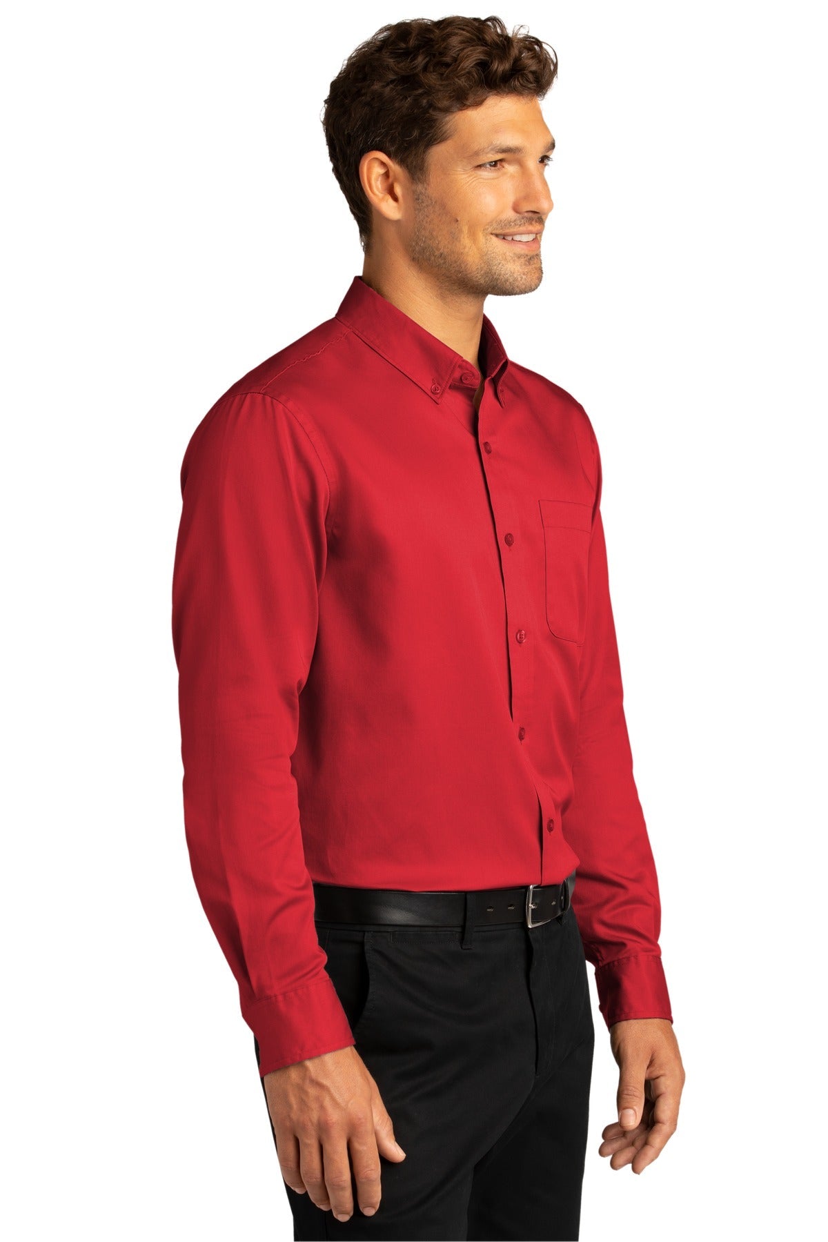 RichRed Port Authority Long Sleeve SuperPro React Twill Shirt. W808