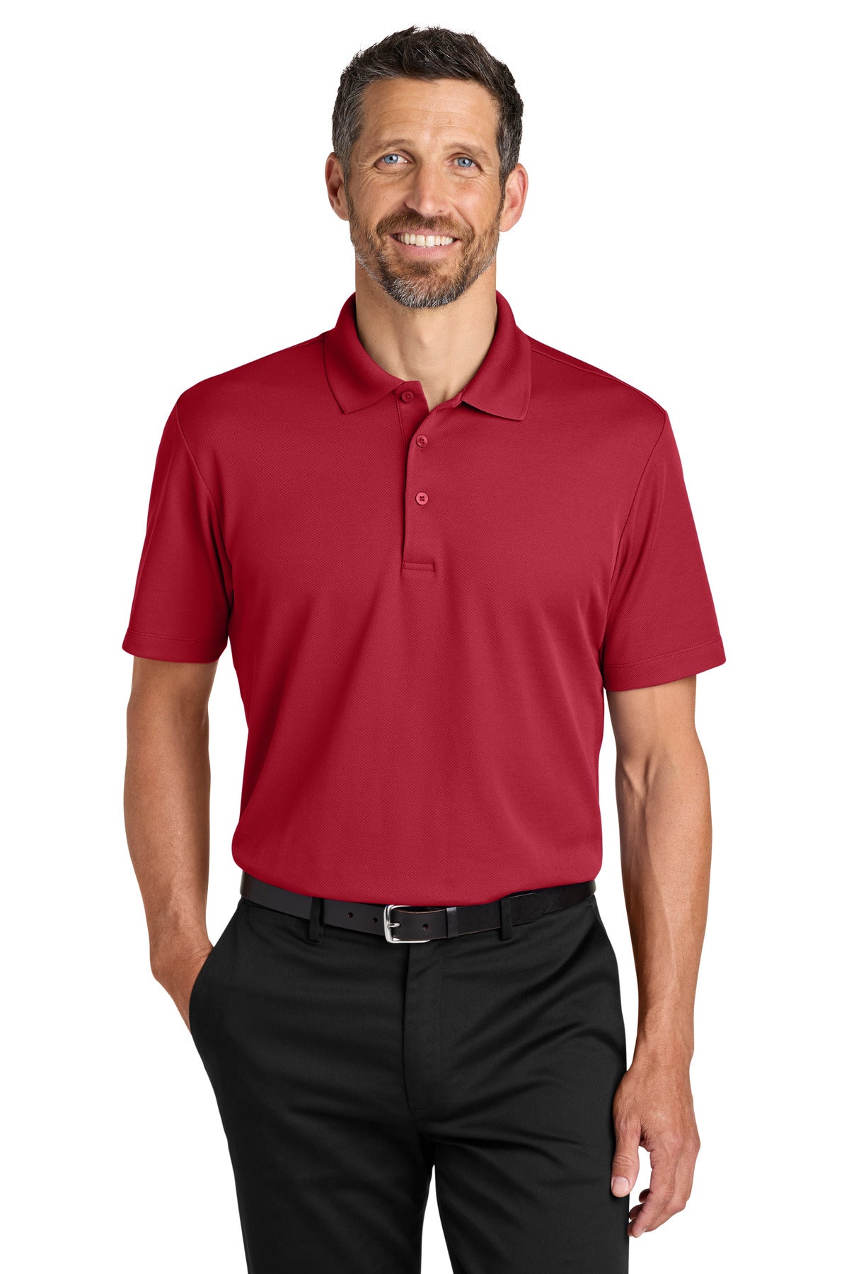 RichRed Port Authority Plaited Pique Polo K620
