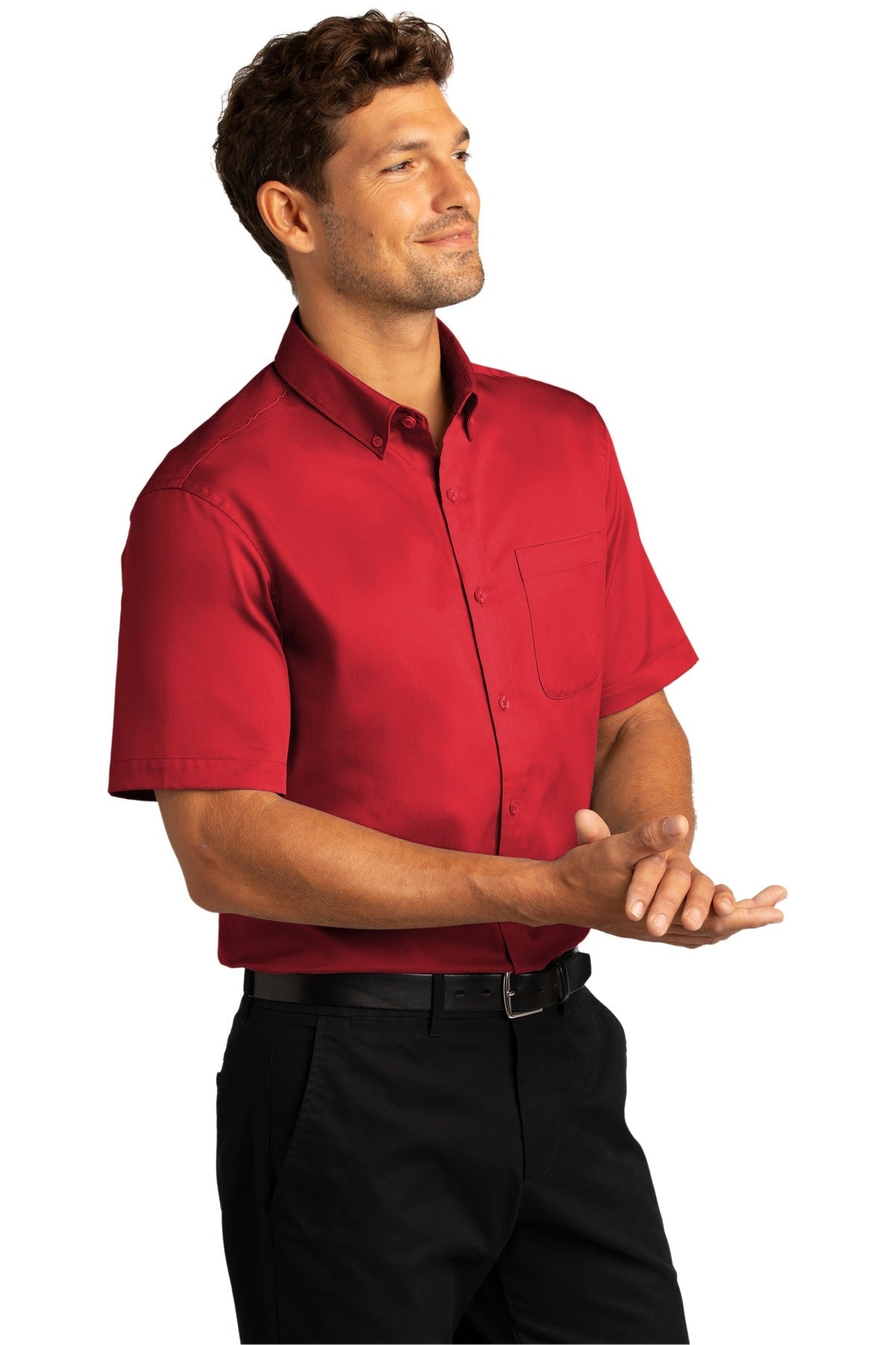 RichRed Port Authority Short Sleeve SuperPro React Twill Shirt. W809