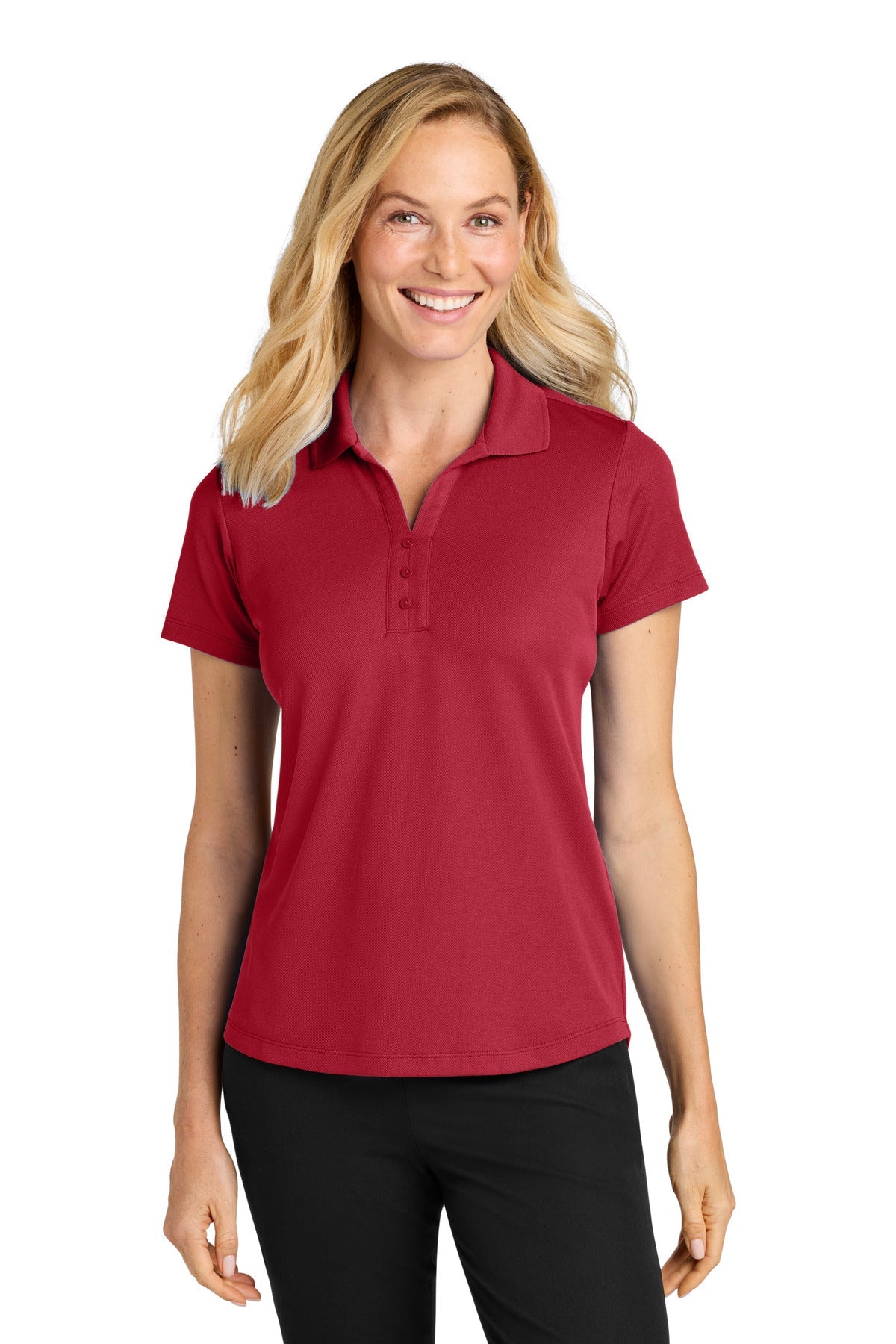 RichRed Port Authority Women's Plaited Pique Polo LK620