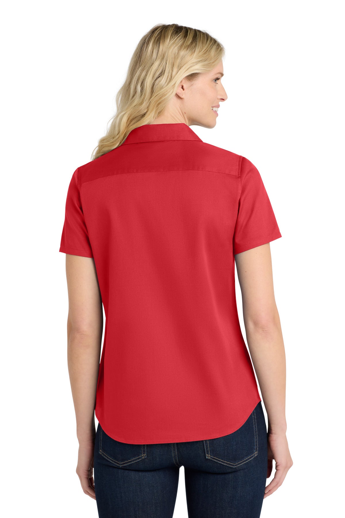 RichRed Port Authority Women's Short Sleeve SuperPro React Twill Shirt. LW809