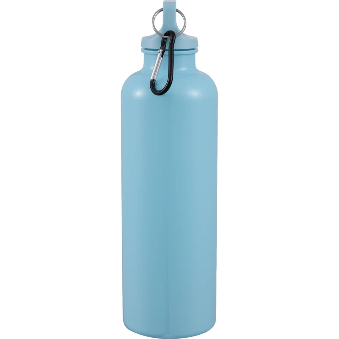 Right View of Blue Race 25oz  Recycled Bottle with Carabiner plain