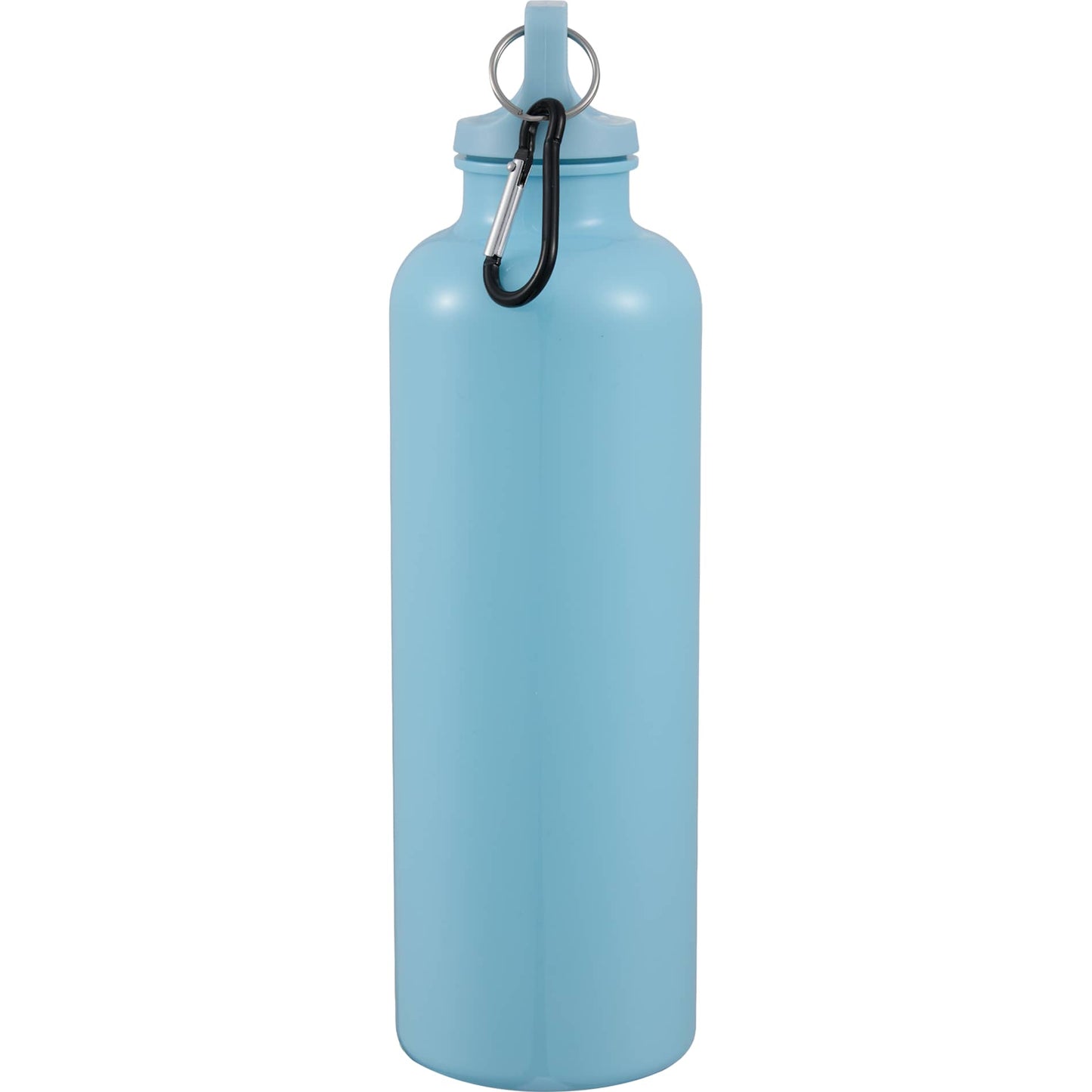 Right View of Blue Race 25oz  Recycled Bottle with Carabiner plain