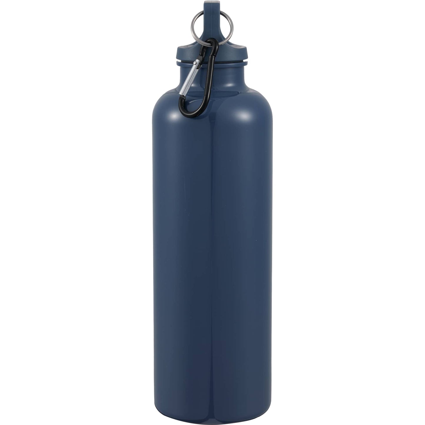 Right View of Blue Race 25oz  Recycled Bottle with Carabiner plain
