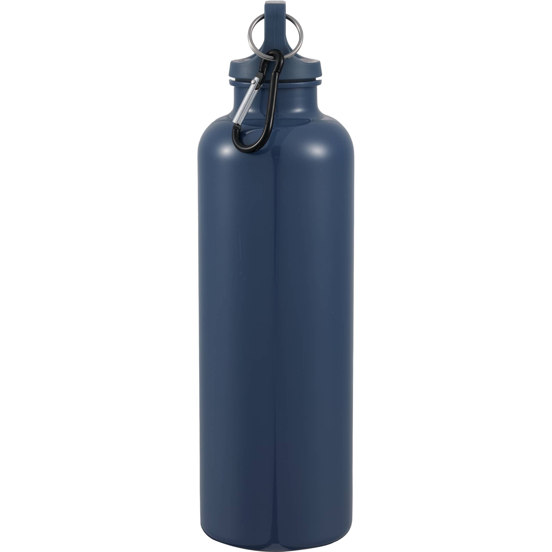 Right View of Blue Race 25oz  Recycled Bottle with Carabiner plain