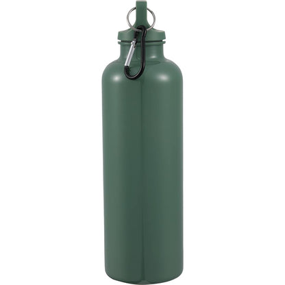Right View of Green Race 25oz  Recycled Bottle with Carabiner plain