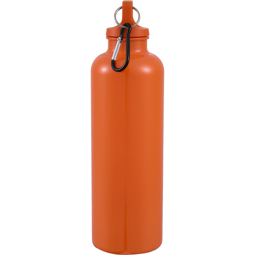 Right View of Orange Race 25oz  Recycled Bottle with Carabiner plain