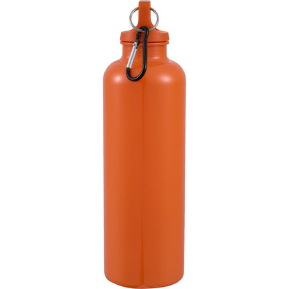 Right View of Orange Race 25oz  Recycled Bottle with Carabiner plain