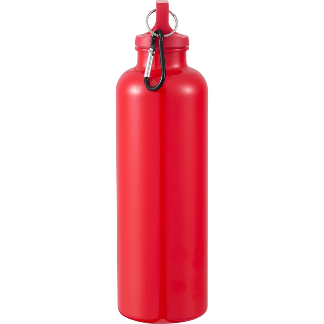 Right View of Red Race 25oz  Recycled Bottle with Carabiner plain