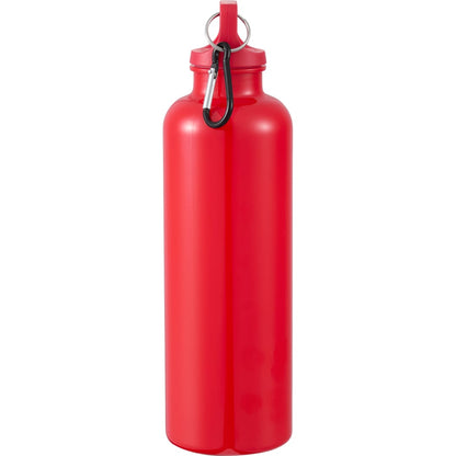 Right View of Red Race 25oz  Recycled Bottle with Carabiner plain