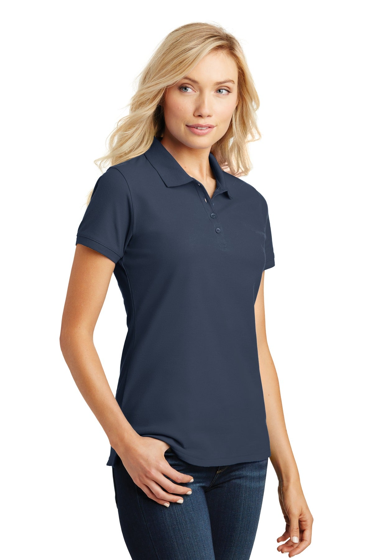 River Blue Nvy Port Authority Women's Core Classic Pique Polo. L100