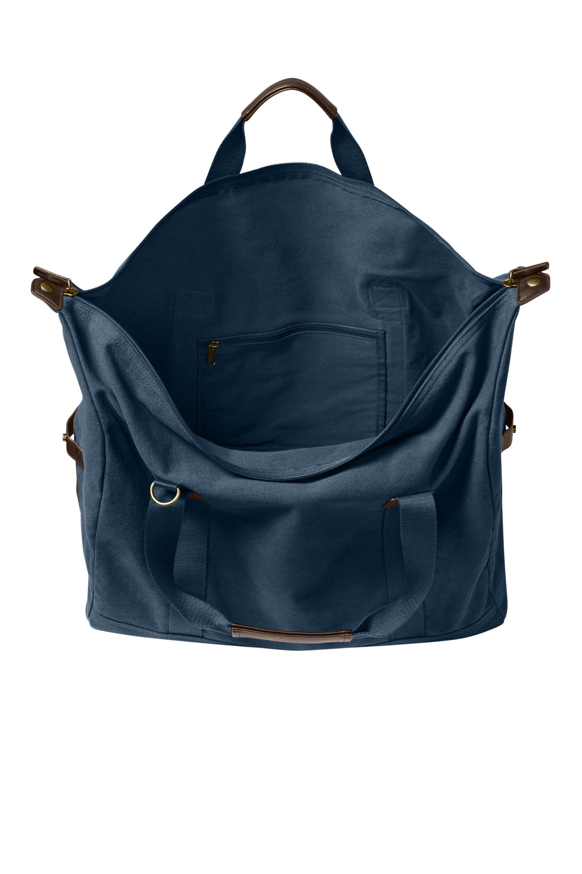 RiverBlNv Port Authority Washed Canvas Duffel BG8030