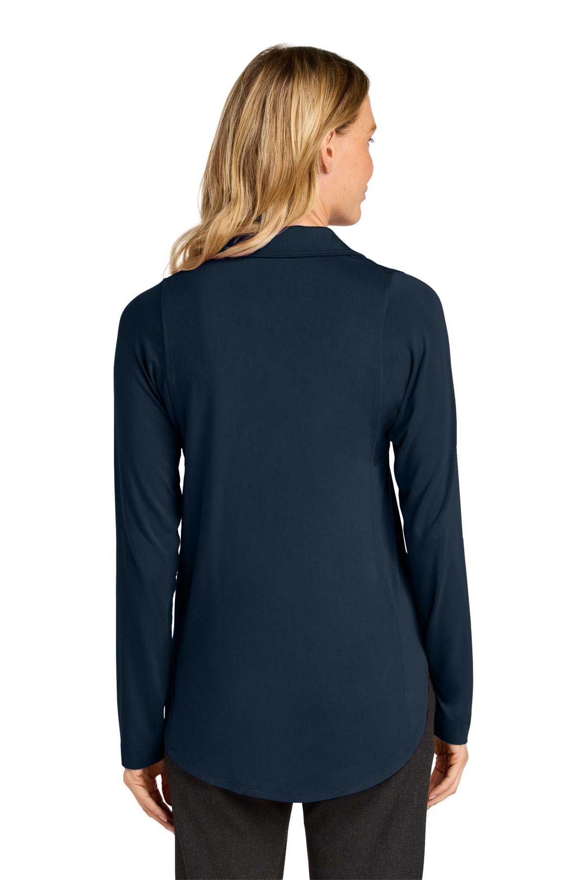 RiverBlNv Port Authority Women's Luxe Knit Button Tunic LK5602