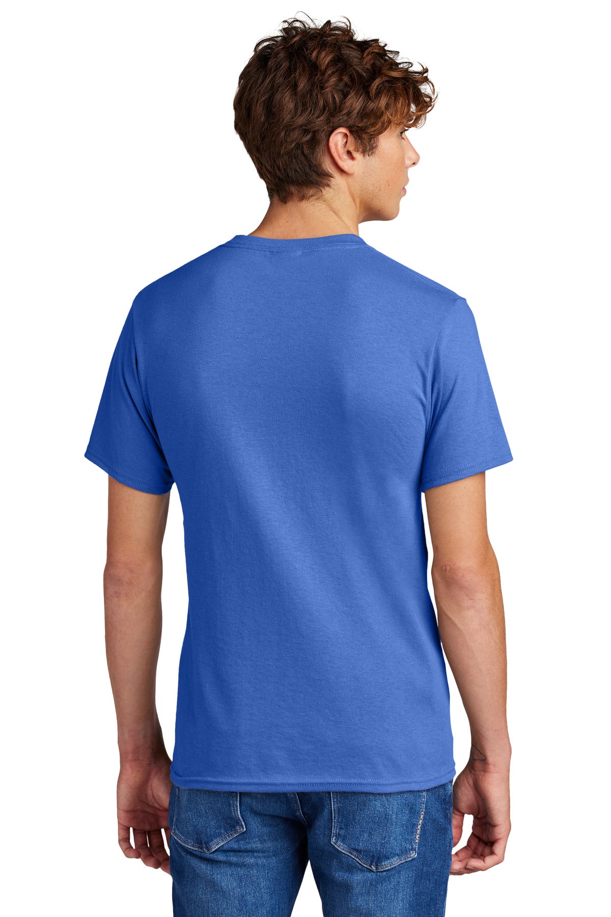 Royal Blue Port & Co Core Blend Tee. PC55