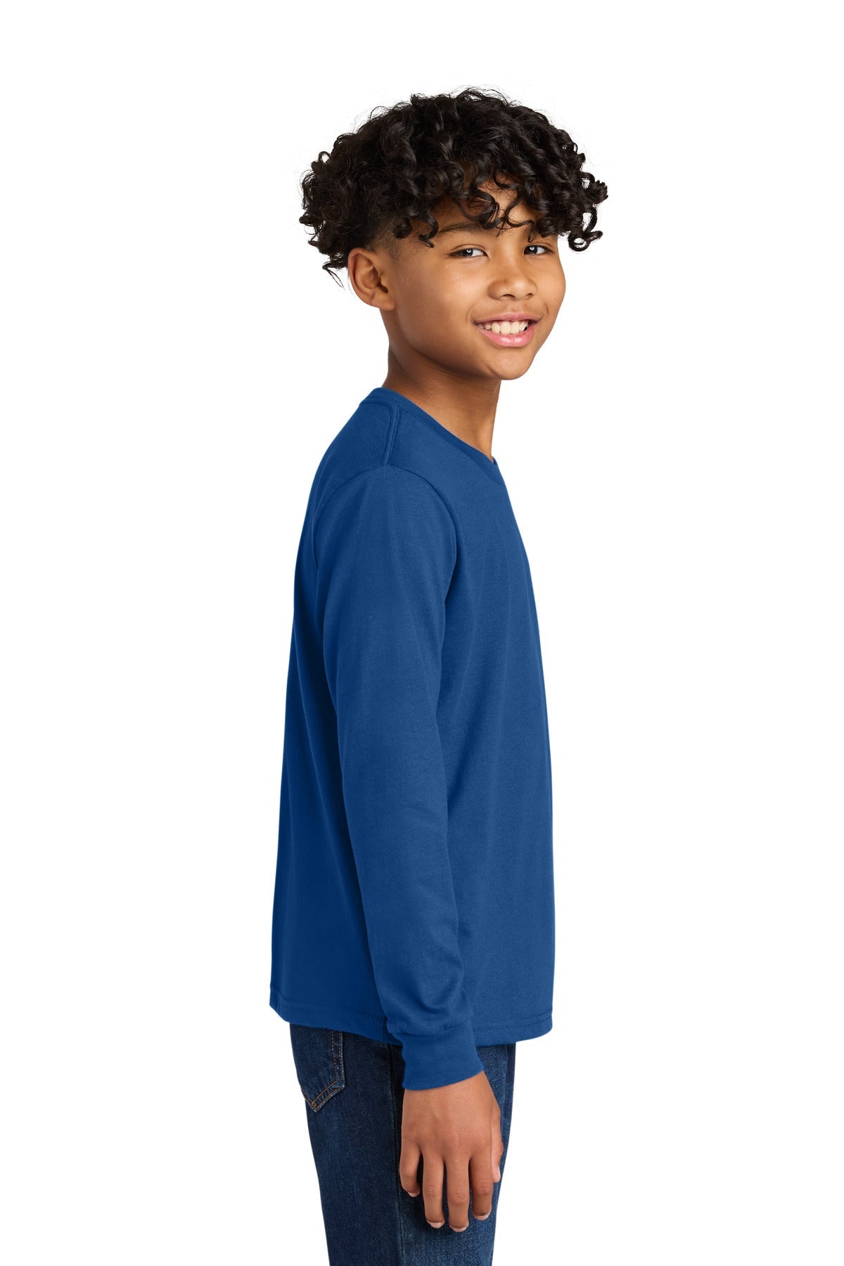 Royal Next Level Apparel Youth Cotton Long Sleeve Tee NL3311