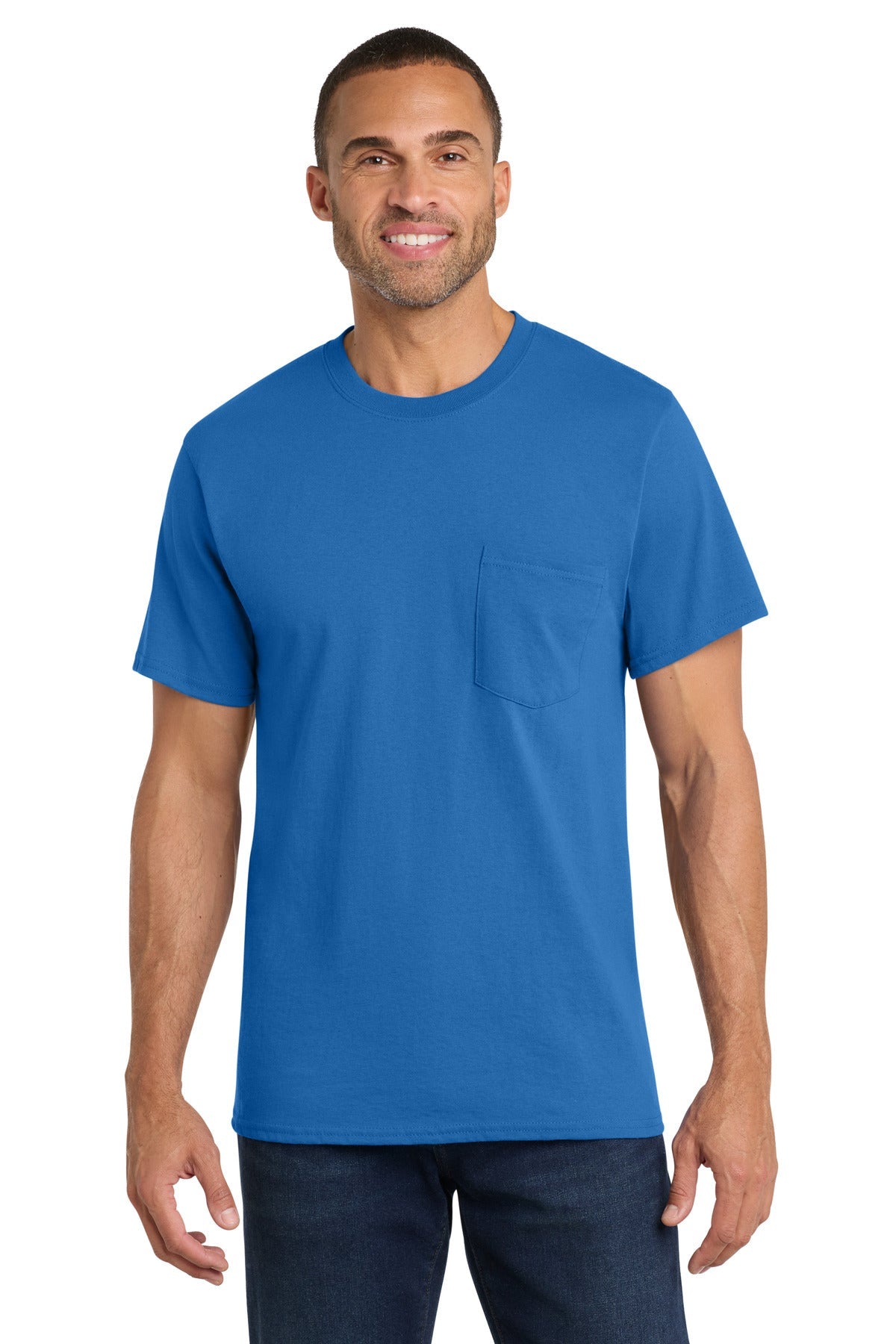 Royal Port & Co Core Cotton Pocket Tee. PC54P