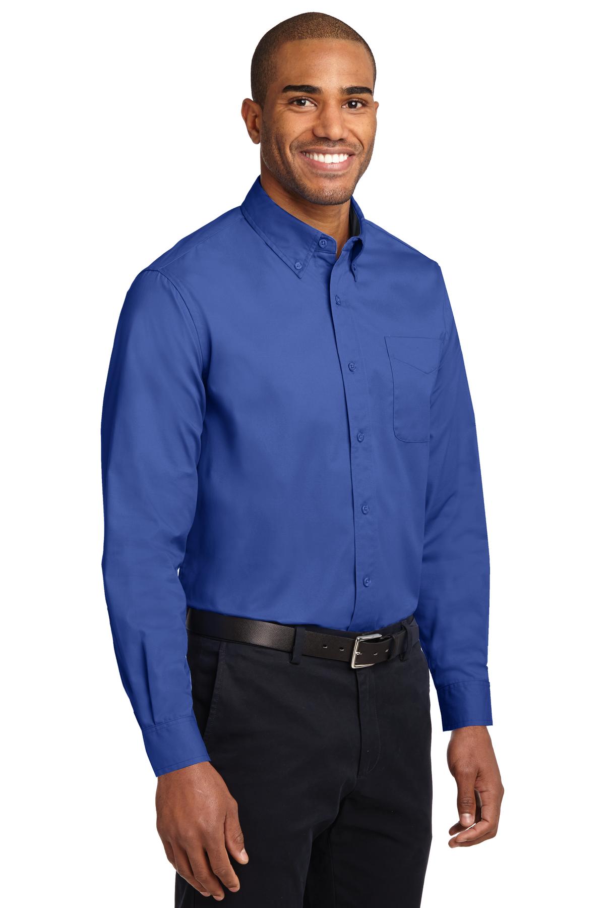 Royal/Cl Navy Port Authority Long Sleeve Easy Care Shirt S608