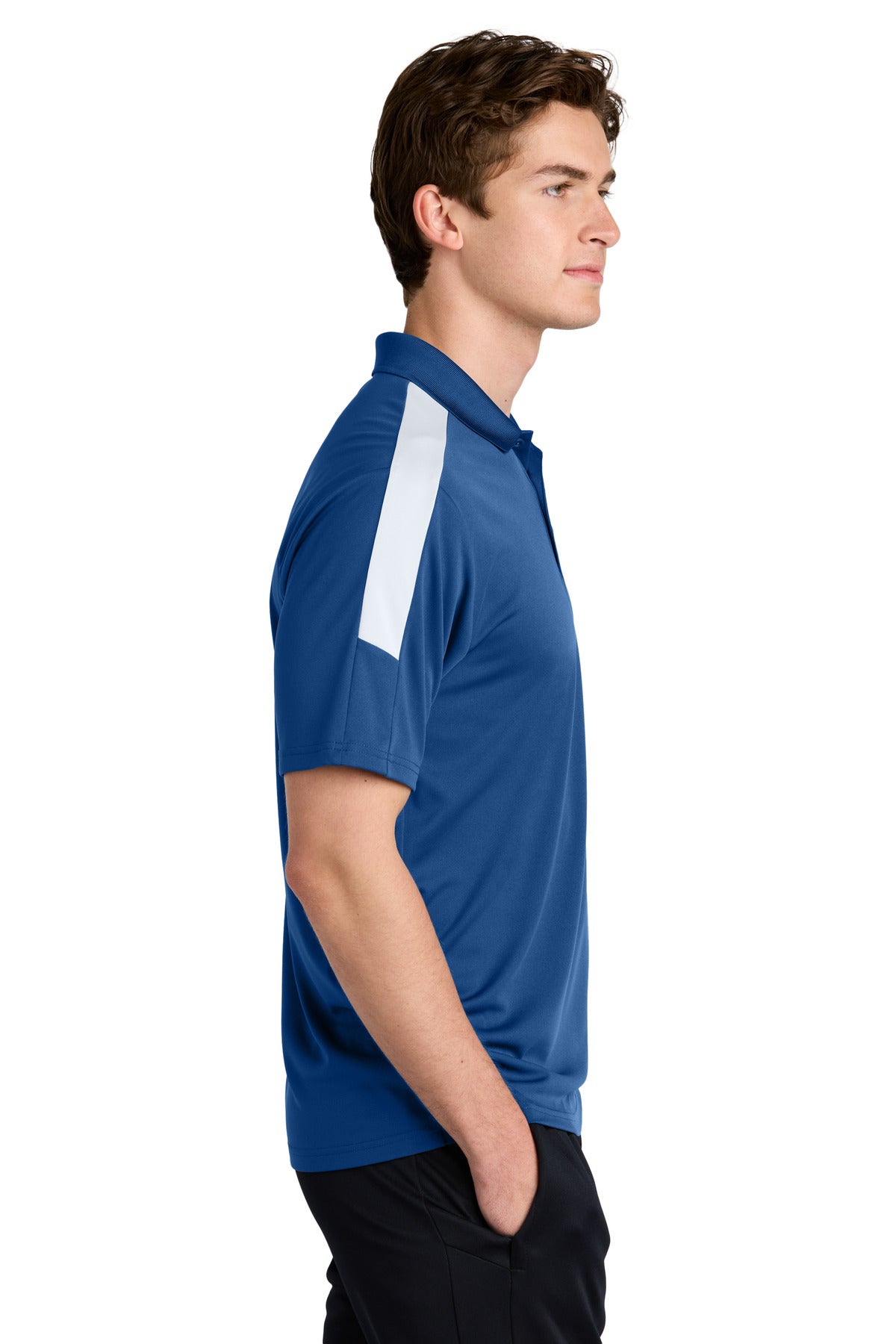 Royal/Wht Sport-Tek Competitor United Polo ST104