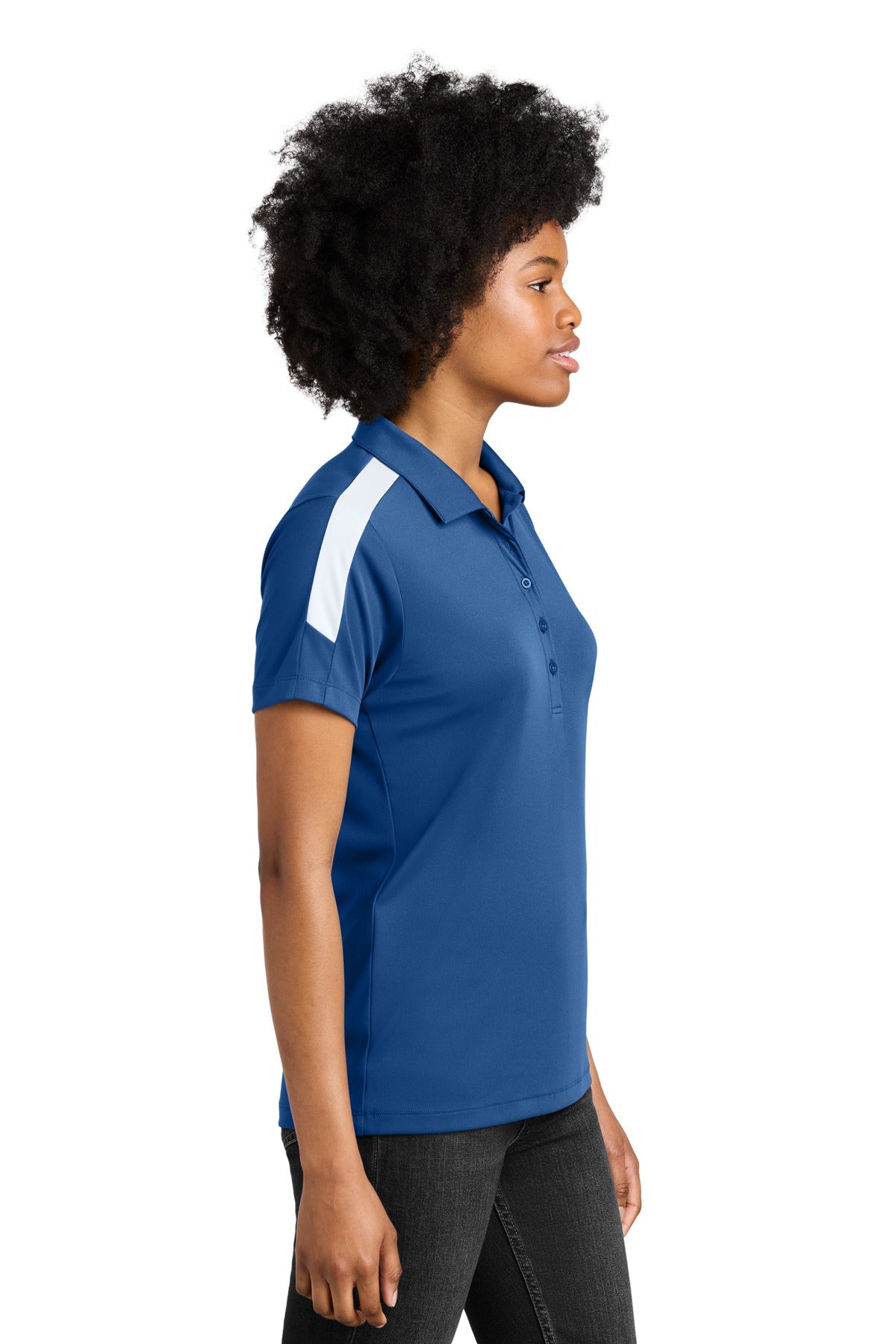Royal/Wht Sport-Tek Women's Competitor United Polo LST104