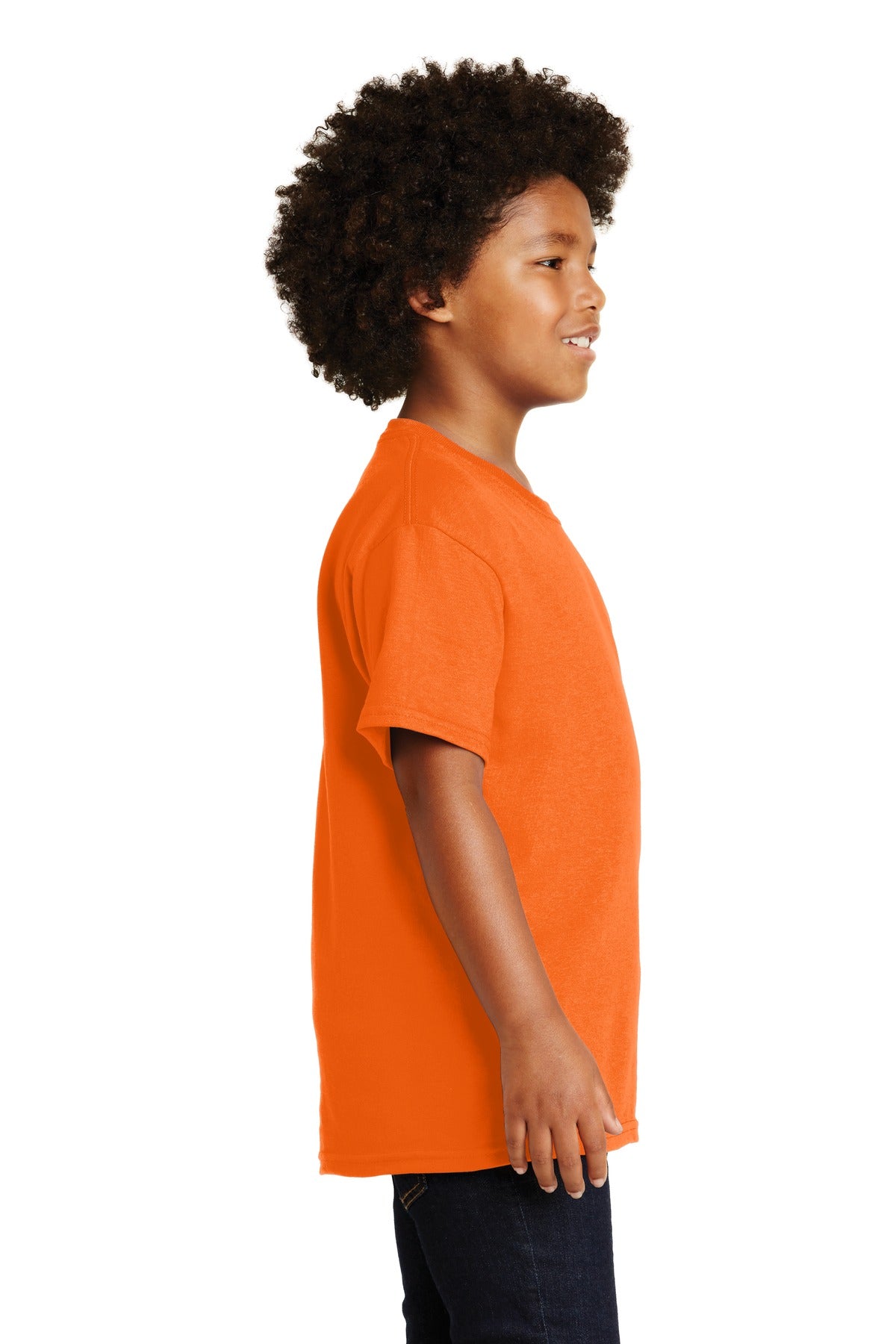 S Orange Gildan - Youth Ultra Cotton 100% US Cotton T-Shirt. 2000B