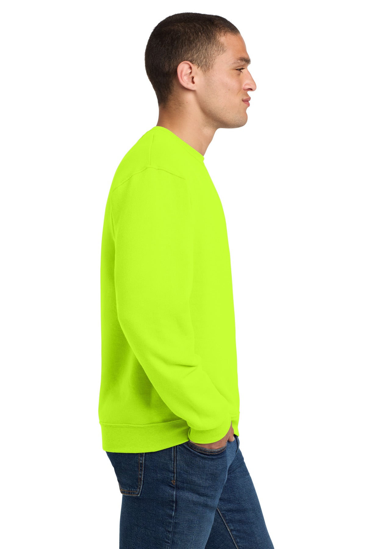 Safety Green Jerzees - NuBlend Crewneck Sweatshirt. 562M