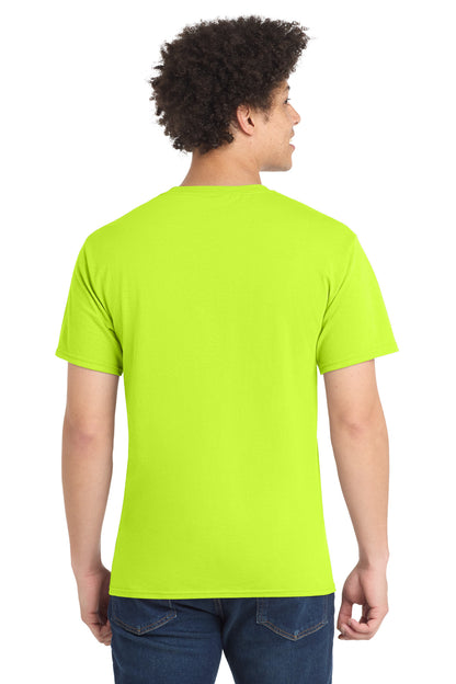Safety Green Port & Co Tall Core Blend Tee. PC55T