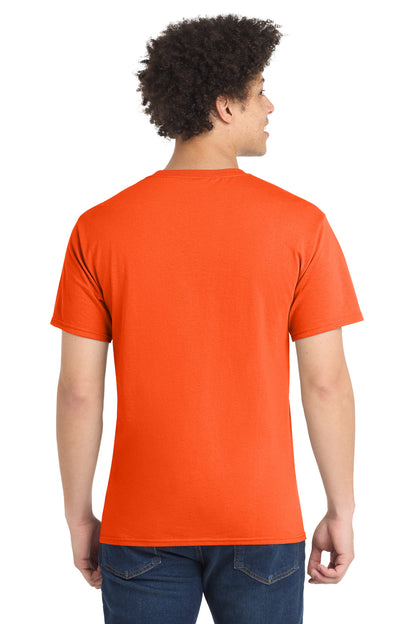 Safety Orange Port & Co Tall Core Blend Tee. PC55T