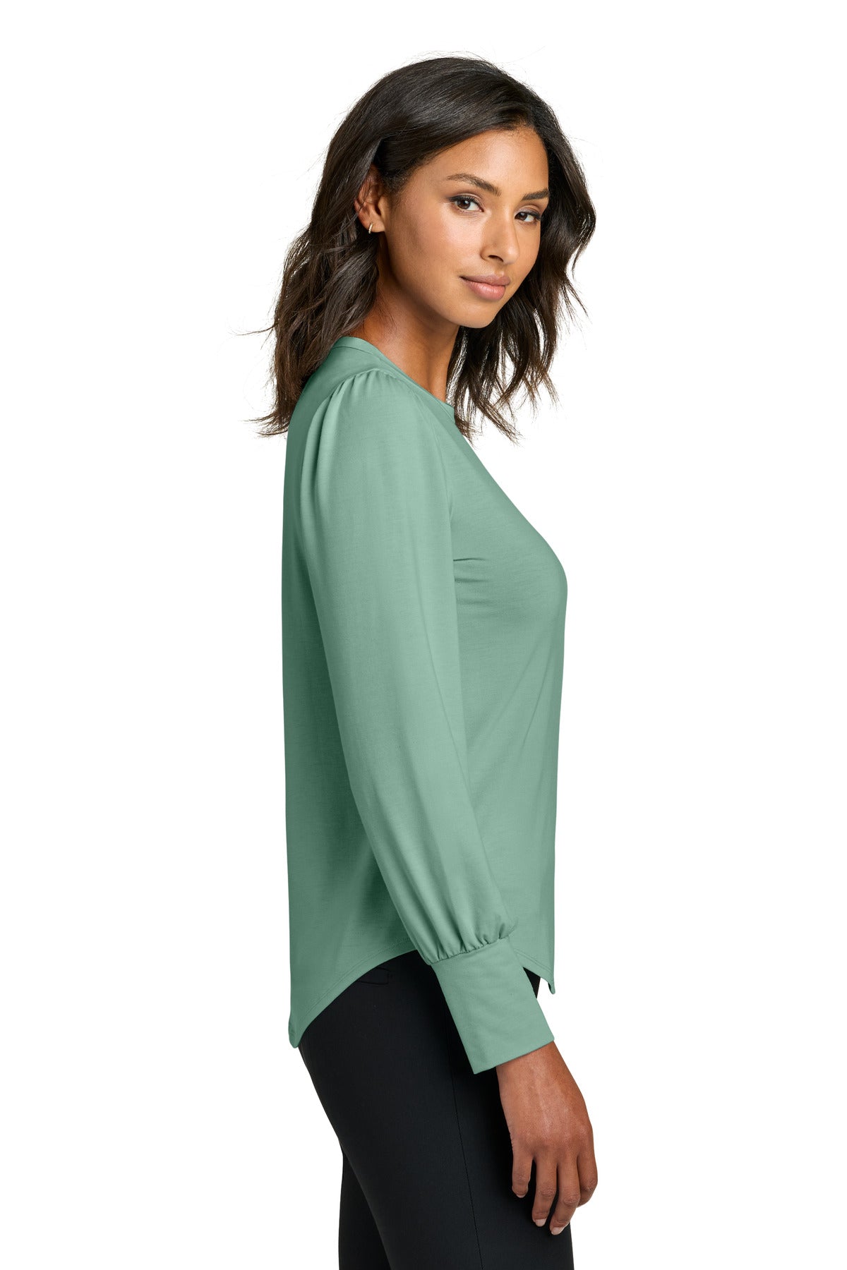 Sage Mercer+Mettle Women's Stretch Jersey Long Sleeve Blouson Top MM1019