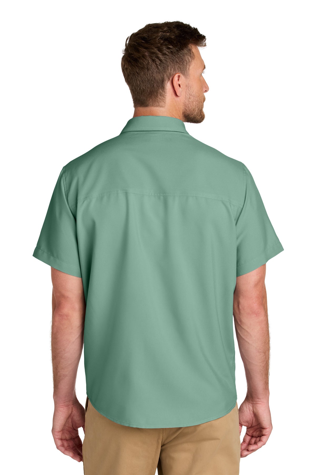 Sage Port Authority Short Sleeve UV Dockside Shirt W963
