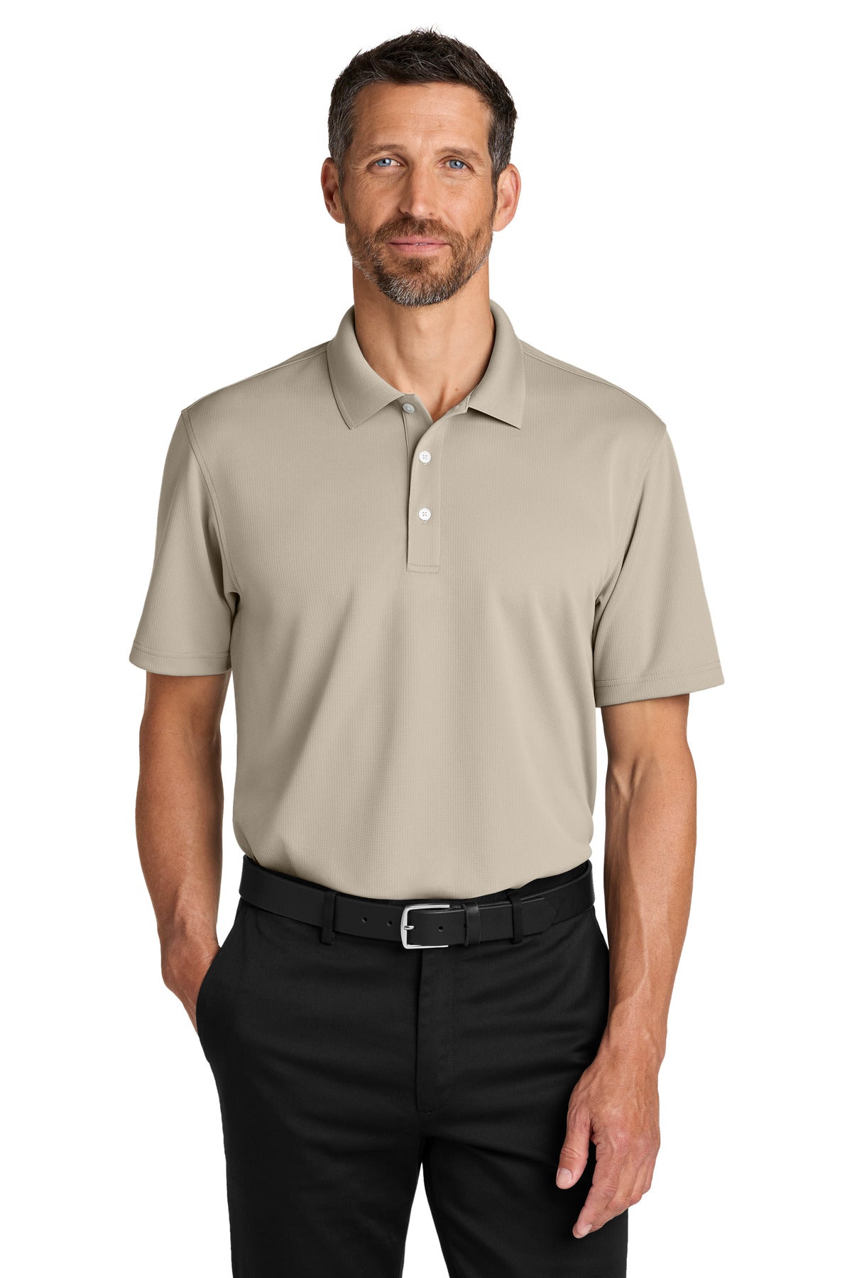 Sahara Port Authority Dry Zone Stain-Release Grid Polo K845